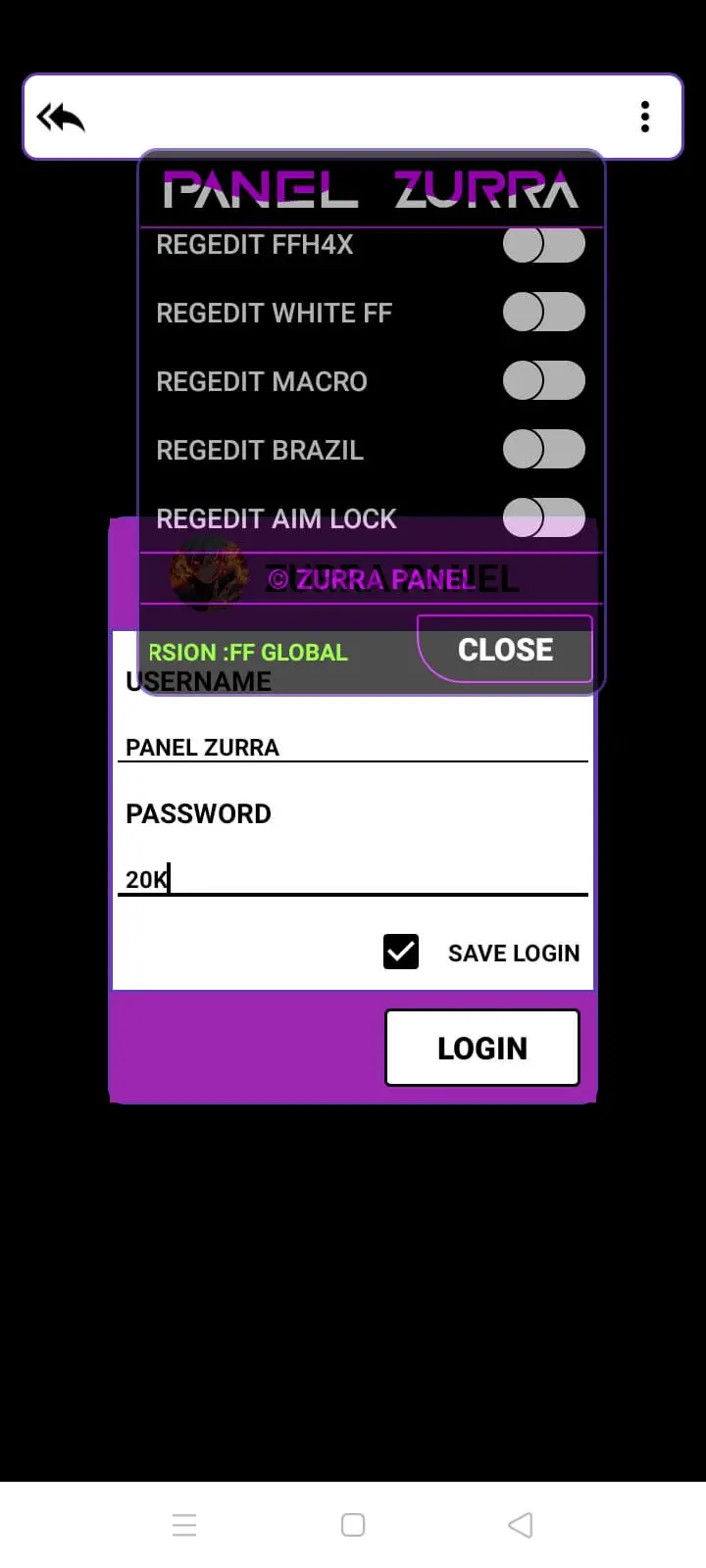 Panel Zurra Apk Image